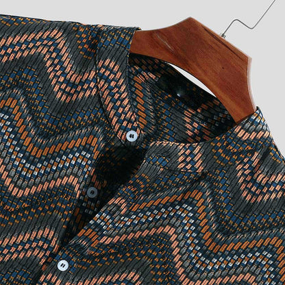 Fashion silk lace-up shirt