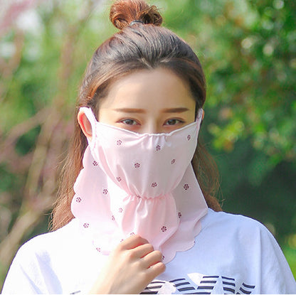 Neck guard neck ice silk full face scarf
