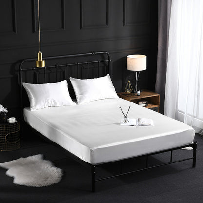 Three-piece silk mattress protection cover