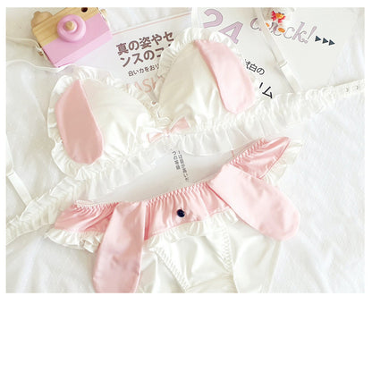 Milk silk no steel ring bra set