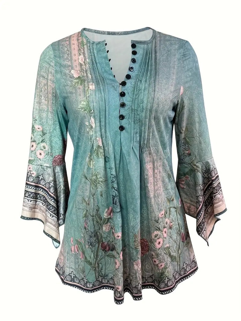 Stellara Print Crest Top