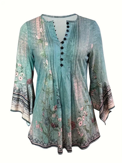 Stellara Print Crest Top