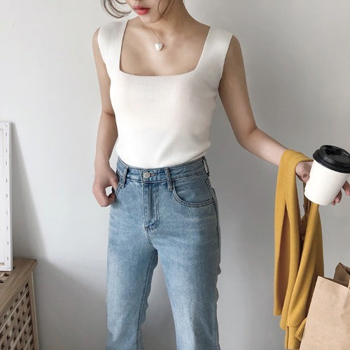 Knitted sling ice silk vest
