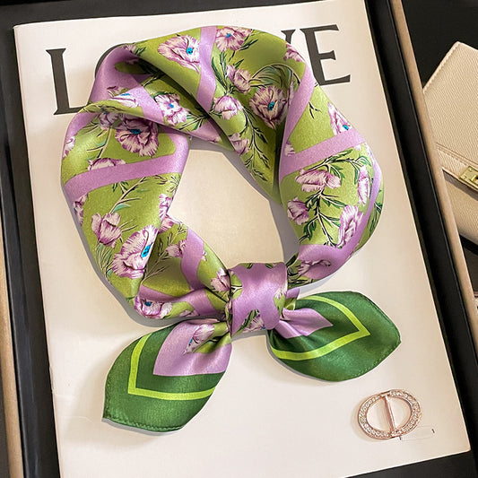 Silk Kerchief Women's Fashion Printed Scarf
