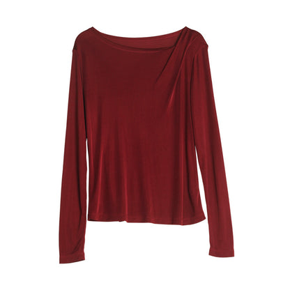 Women's Silk Long-sleeved Bottoming Shirt