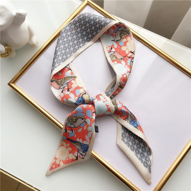 Spring and autumn long silk scarf