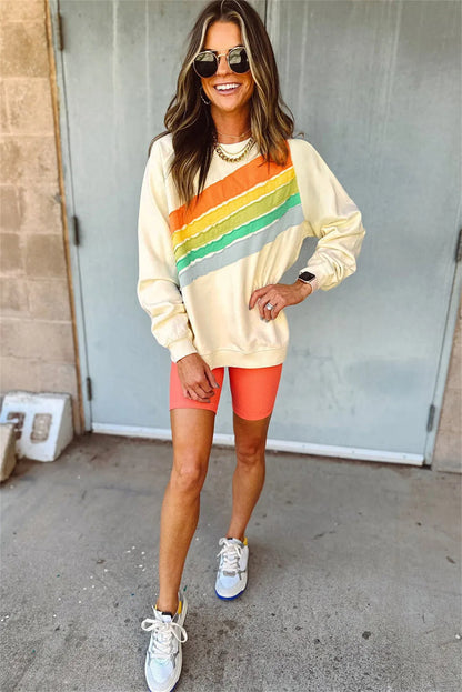 SunsetHue Colorblock Pullover