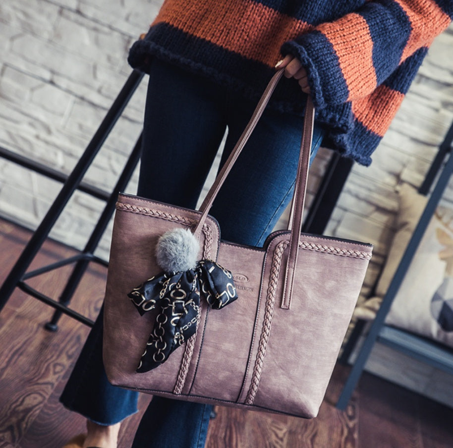 Silk scarf shoulder bag