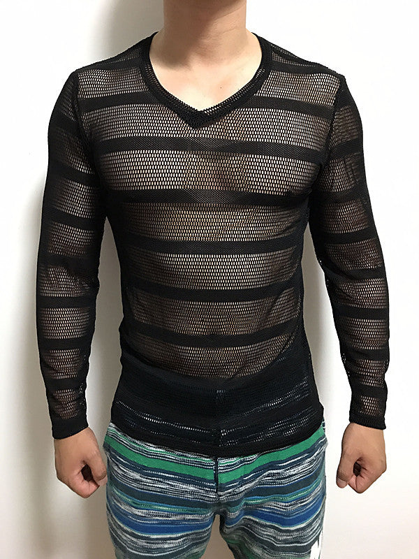 Ice silk mesh long sleeve