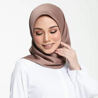 Satin Imitation Silk Scarf Shawl Ladies Headscarf