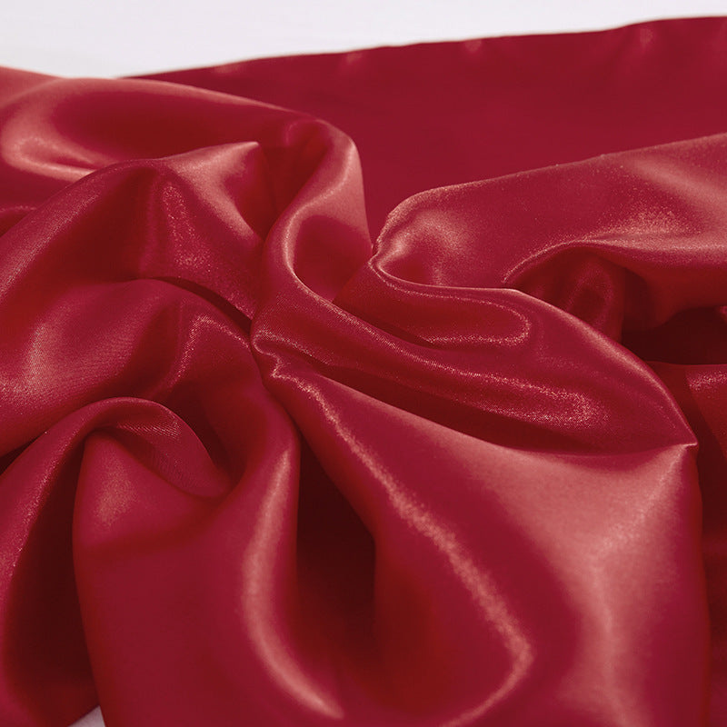 Solid Color Artificial Silk Pillow Cover Plain Zipper