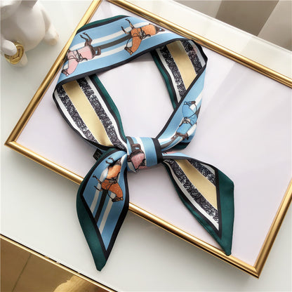 Spring and autumn long silk scarf