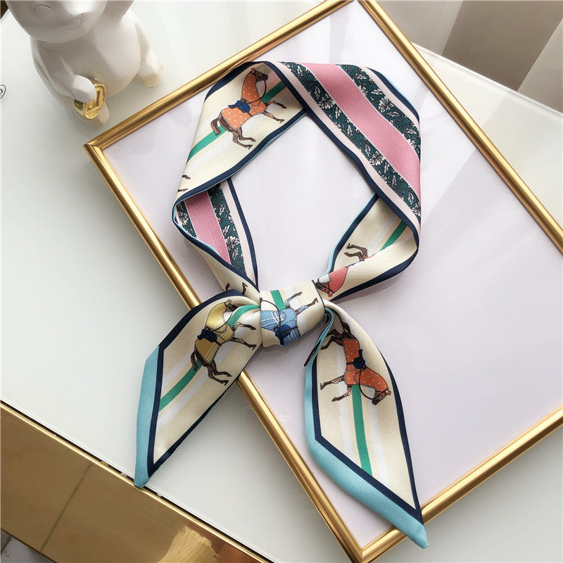 Spring and autumn long silk scarf