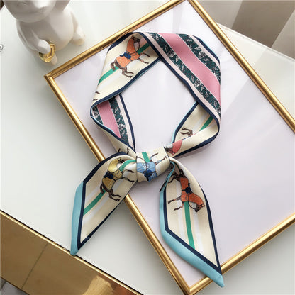 Spring and autumn long silk scarf