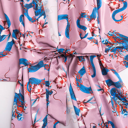 Summer ice silk robe