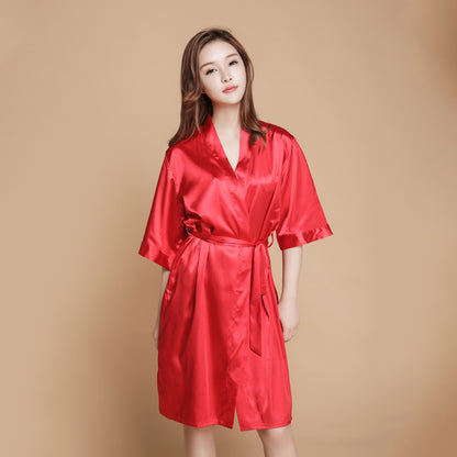 Solid silk pajamas