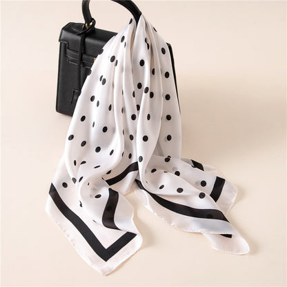 Satin bow tie bow point small silk scarf