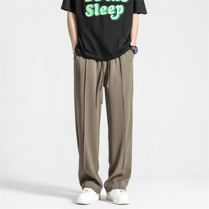 Thin Ice Silk Elastic Waist Casual Pants Men