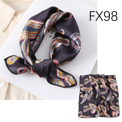 Small Square Scarf Women's Silk Scarf Decorative Scarf
