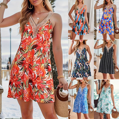 Seabloom Lace V-Neck Dress