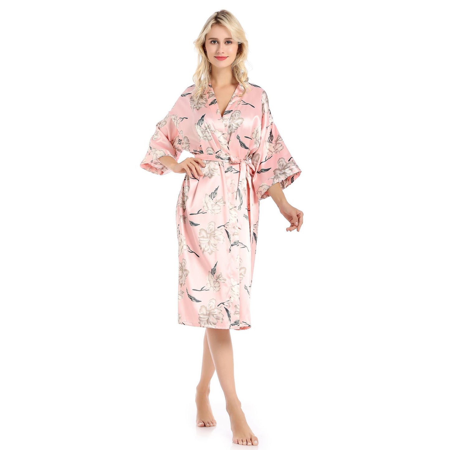 Pajamas Silk Comfortable Soft Satin Fabric At Home