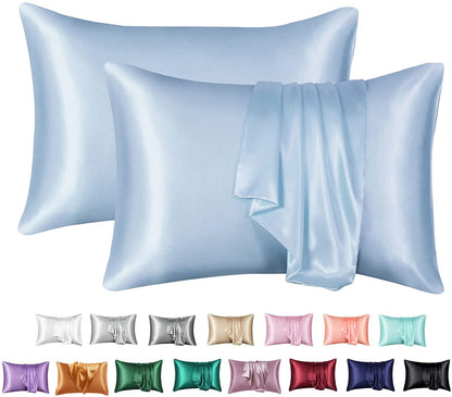 Silk-like Solid Color Pillowcase