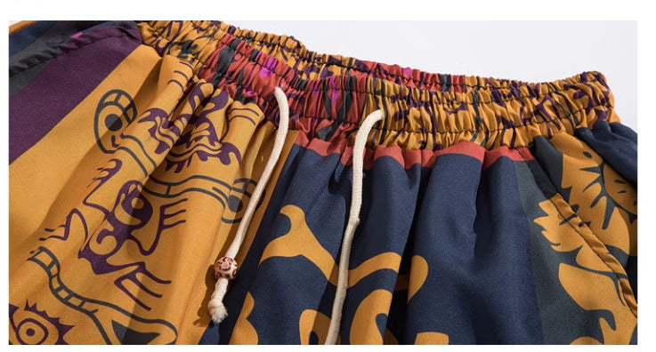 Summer Casual Retro Ice Silk Shorts