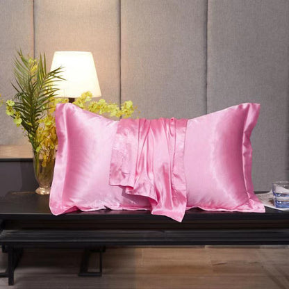Single Double Household Simple Ice Silk Pillowcase