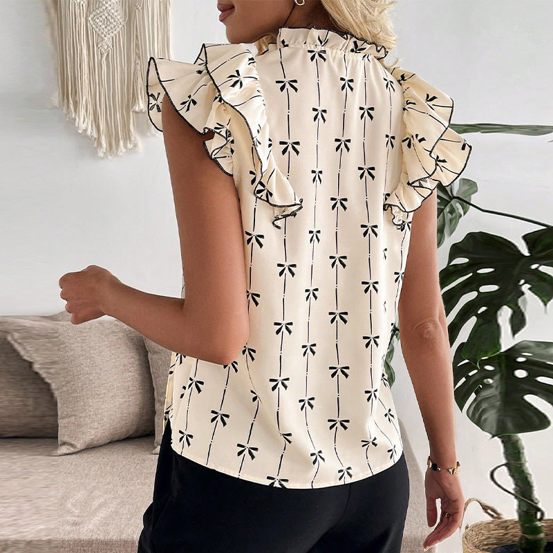 La Dentelle Ruffle Blouse