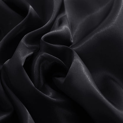 Solid Color Artificial Silk Pillow Cover Plain Zipper