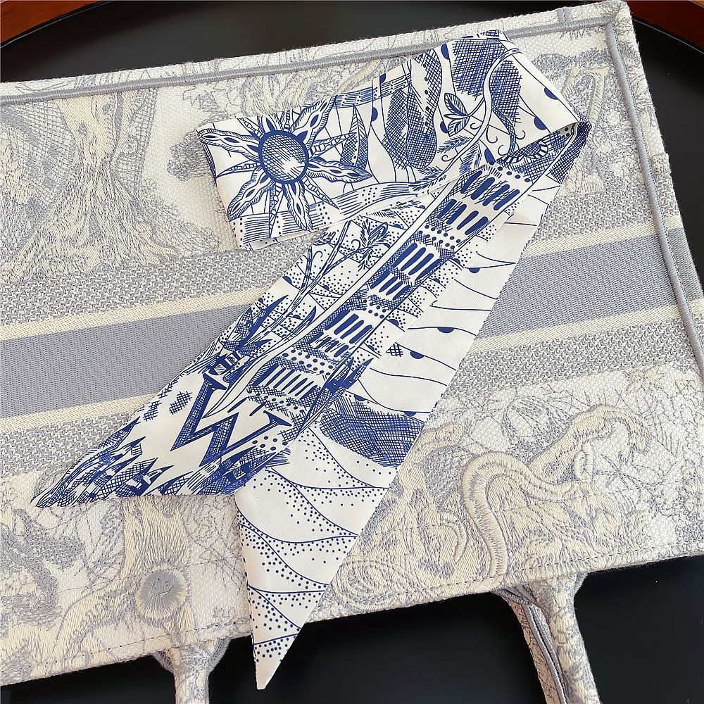 26 Letters Retro Ethnic Bag Silk Scarf