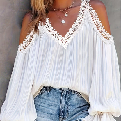 LaceWhisper Stitch Top