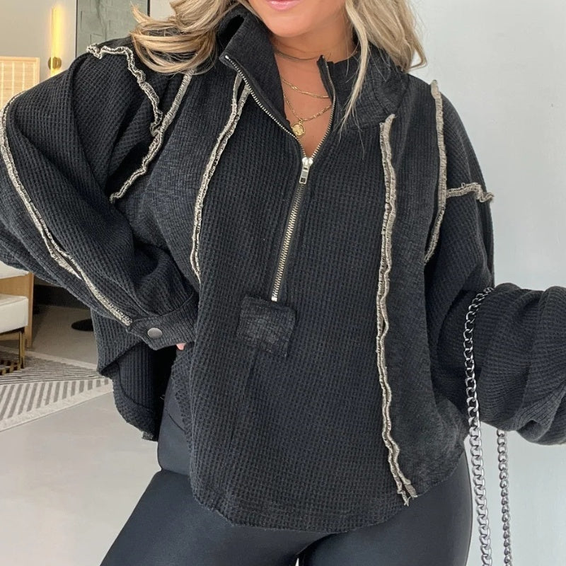FrayEdge Cropped Sweater