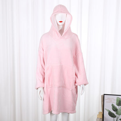 SnugHaven Fleece Nightgown Hoodie