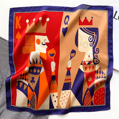 Women's Spring And Autumn Silk Scarf Small Square