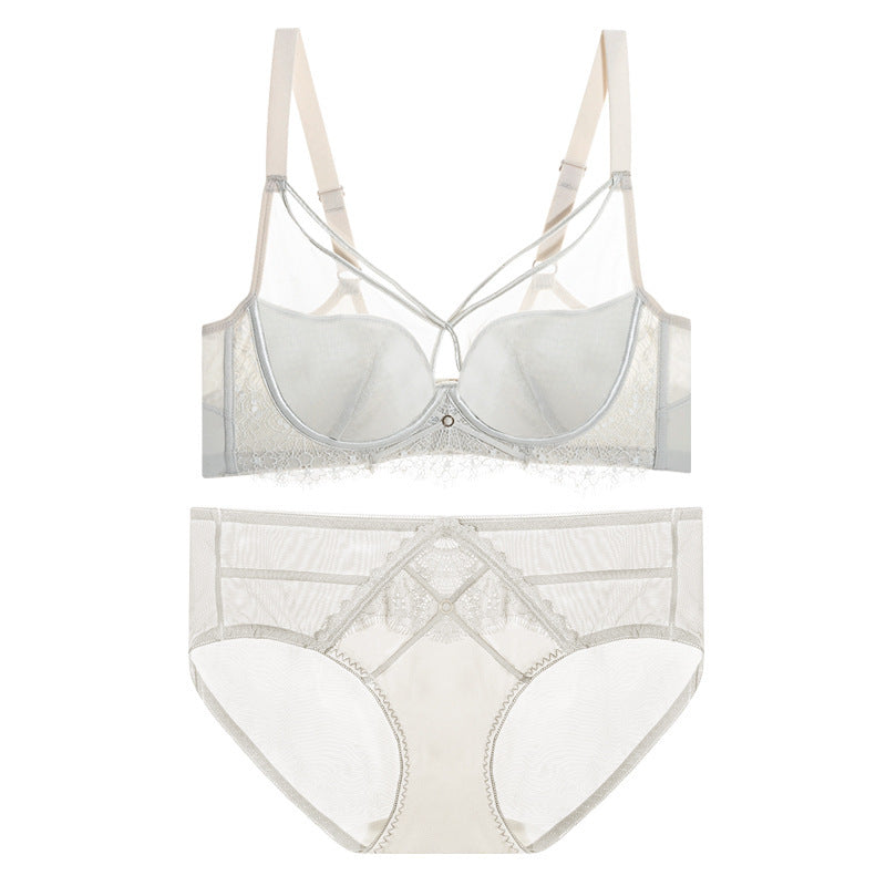 Women's Crystal Glasses Silk Thousand-hole Thin Cup Bra