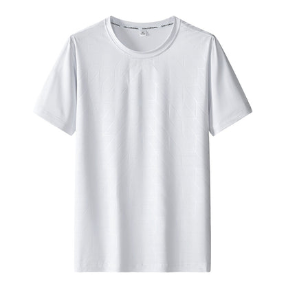 Summer Printed Ice Silk Short Sleeve T-shirt