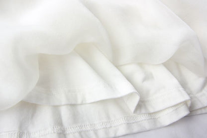 Slim Fitting White Silk Long Dress
