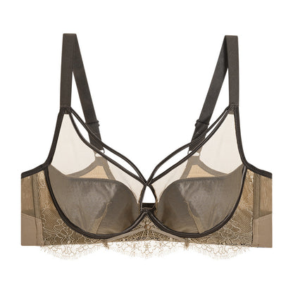 Women's Crystal Glasses Silk Thousand-hole Thin Cup Bra