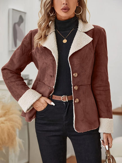 ThermaLuxe Velvet-Lined Leather Coat