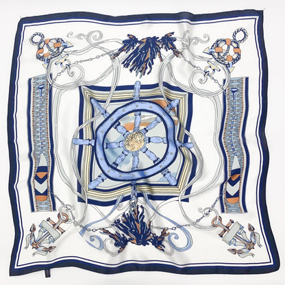 Sun shading printed silk scarf