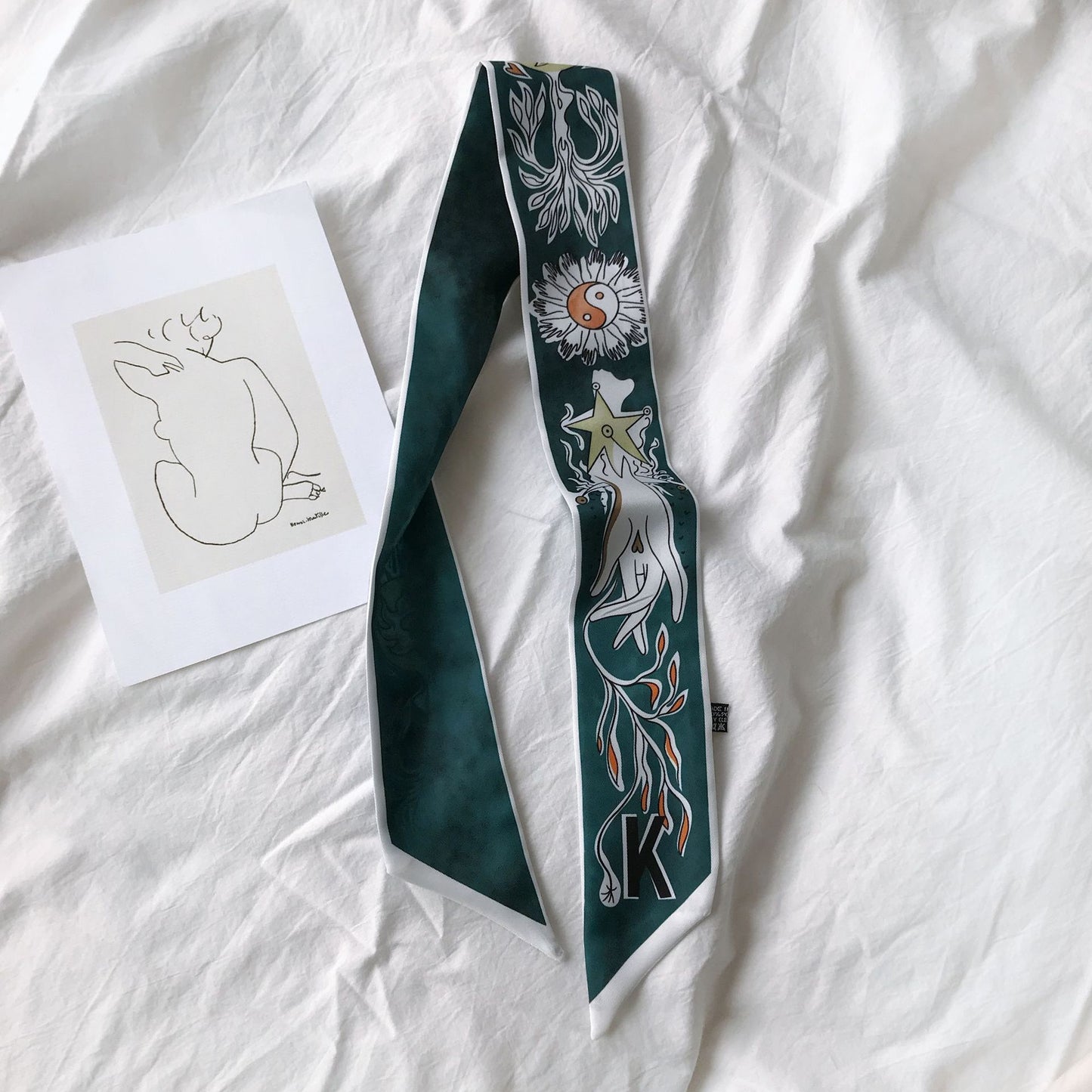 Handle Small Silk Scarf Headband Ribbon Scarf