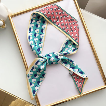 Spring and autumn long silk scarf