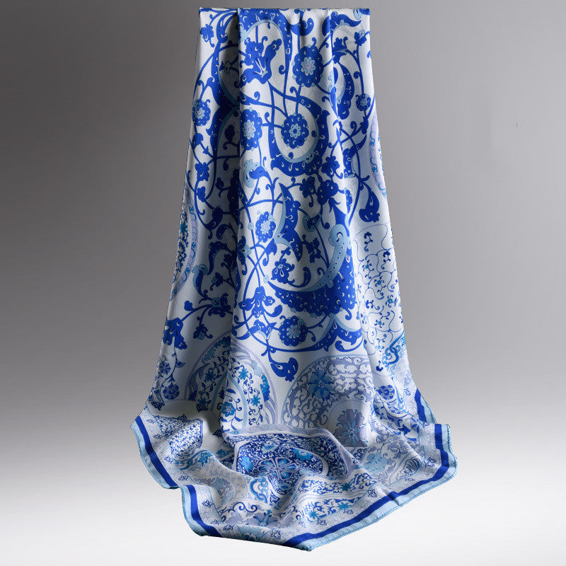 Spring All-Match Turban Silk Female Spring Silk Scarf