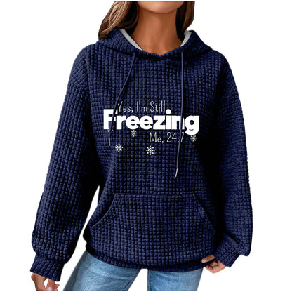 WaffleWeave Patchwork Hoodie