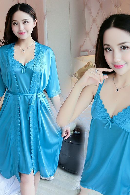 Ice silk sexy two-piece nightdress