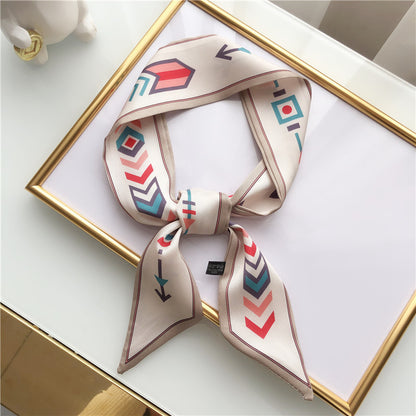 Spring and autumn long silk scarf