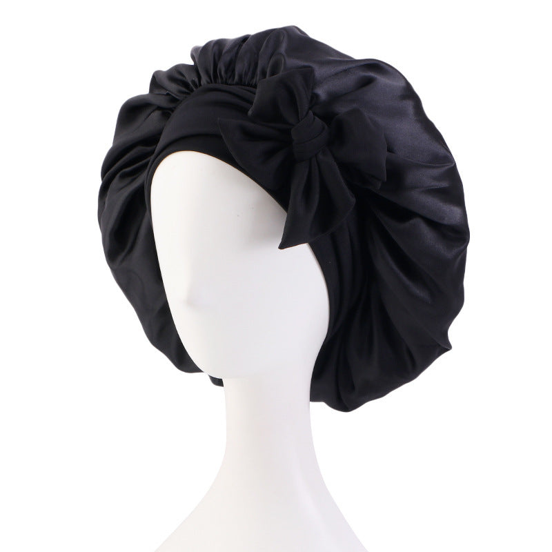 Solid Color Simulation Silk Elastic Ribbon Colored Ding Round Hat