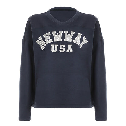 Heritage Script V-neck Sweater