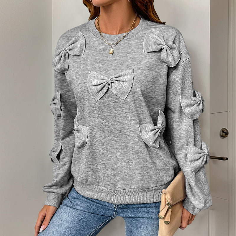 GrayGleam BowSweater